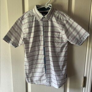 Ben Sherman White and Red Striped Casual Shirt